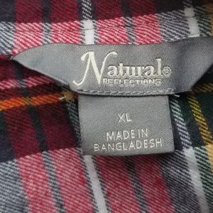 Natural Reflections Flannel Sleep Shirt, 3/4 sleeves.  XL - New in package